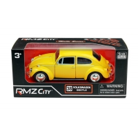 Машина металлическая RMZ City 1:32 Volkswagen Beetle 1967, инерционная, желтый матовый цвет, 16.5 x 7.5 x 7 см